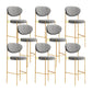 Living Room Upholstered Bar Stool Industrial Armless Bar Chair