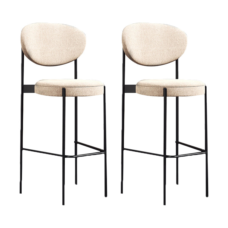 Living Room Upholstered Bar Stool Industrial Armless Bar Chair