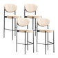 Living Room Upholstered Bar Stool Industrial Armless Bar Chair