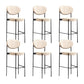 Living Room Upholstered Bar Stool Industrial Armless Bar Chair