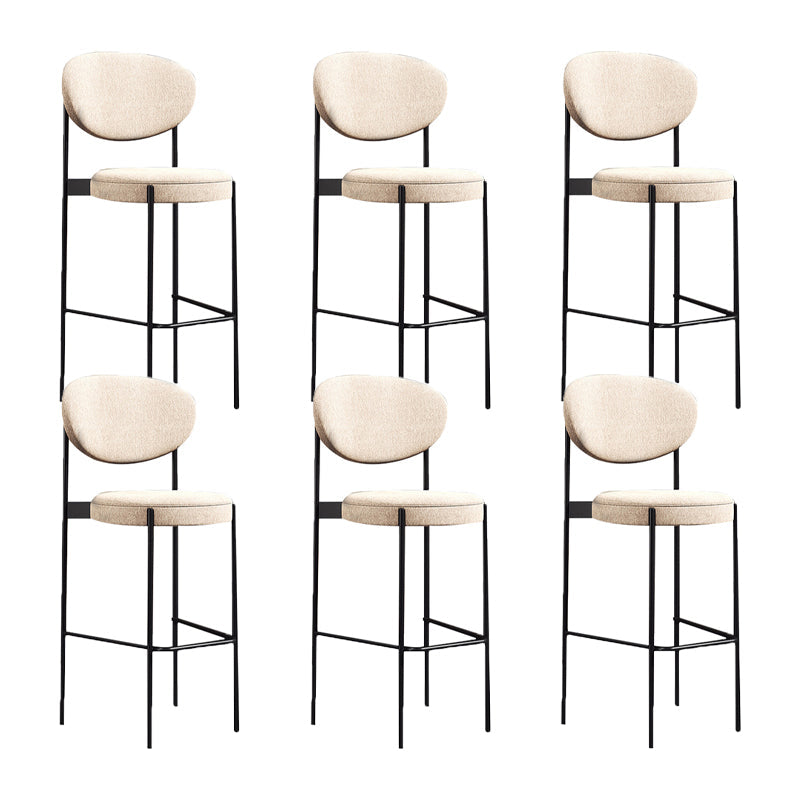 Living Room Upholstered Bar Stool Industrial Armless Bar Chair