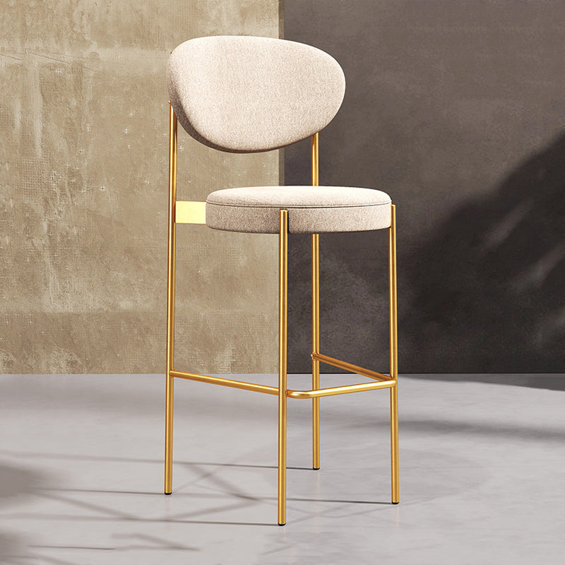 Living Room Upholstered Bar Stool Industrial Armless Bar Chair