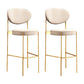 Living Room Upholstered Bar Stool Industrial Armless Bar Chair
