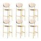 Living Room Upholstered Bar Stool Industrial Armless Bar Chair