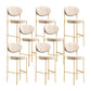 Living Room Upholstered Bar Stool Industrial Armless Bar Chair