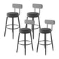 Industrial Footrest Counter Stool Low Back Armless Bar Chair