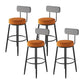 Industrial Footrest Counter Stool Low Back Armless Bar Chair