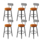 Industrial Footrest Counter Stool Low Back Armless Bar Chair