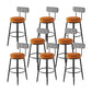 Industrial Footrest Counter Stool Low Back Armless Bar Chair