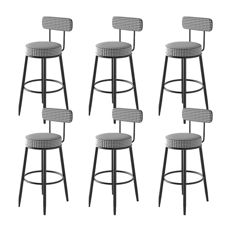 Industrial Footrest Counter Stool Low Back Armless Bar Chair