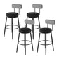 Industrial Footrest Counter Stool Low Back Armless Bar Chair