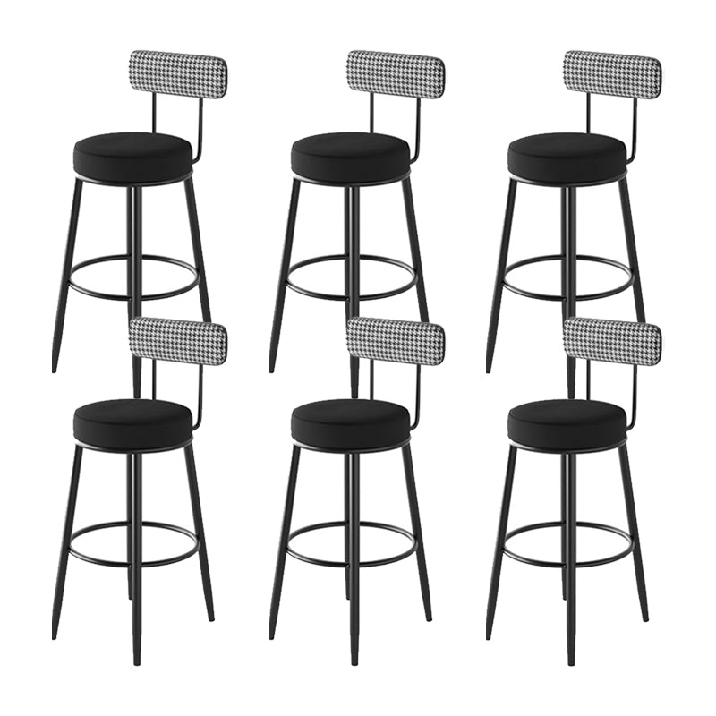 Industrial Footrest Counter Stool Low Back Armless Bar Chair
