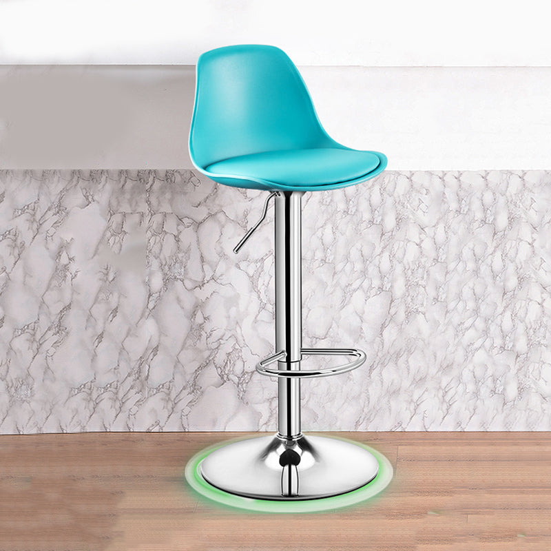 Taburete de bar tapizado con acabado mate, taburete de altura ajustable para el hogar moderno