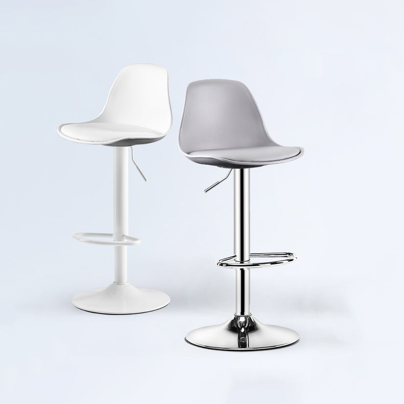 Taburete de bar tapizado con acabado mate, taburete de altura ajustable para el hogar moderno
