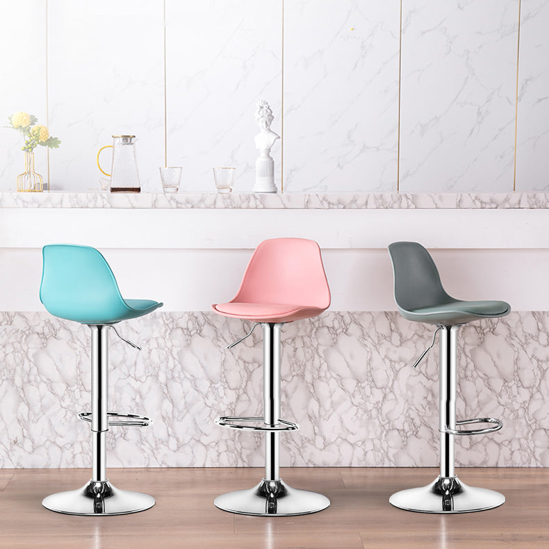 Taburete de bar tapizado con acabado mate, taburete de altura ajustable para el hogar moderno