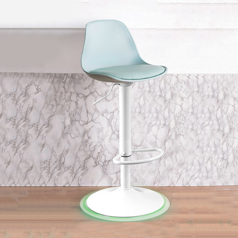 Taburete de bar tapizado con acabado mate, taburete de altura ajustable para el hogar moderno