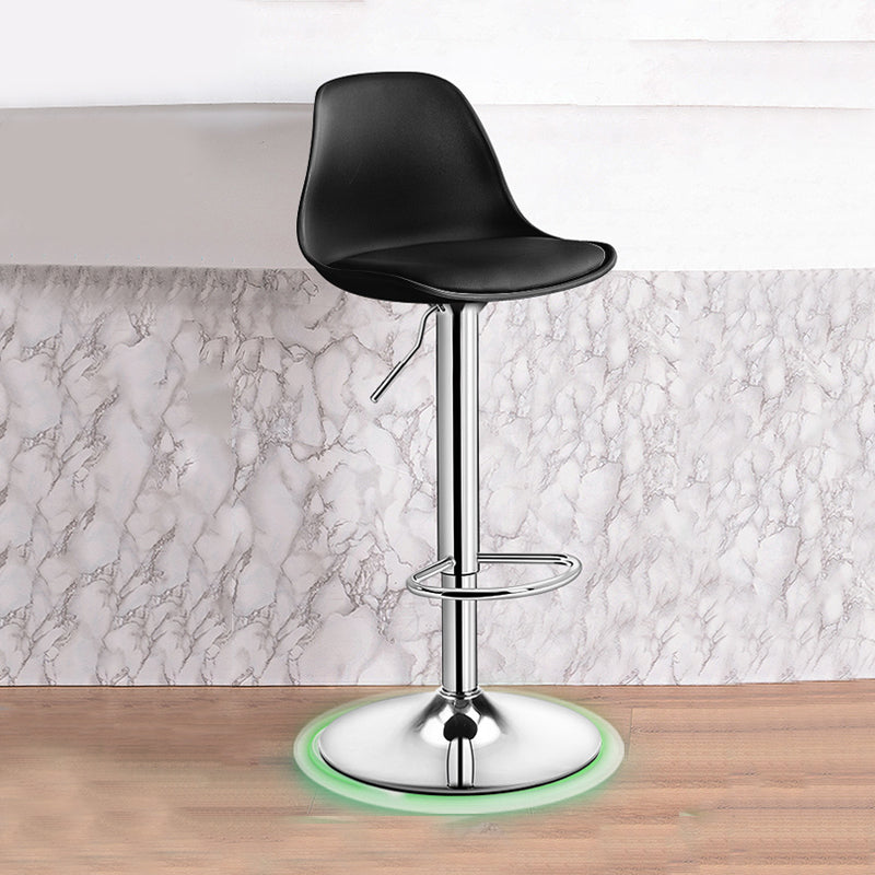 Taburete de bar tapizado con acabado mate, taburete de altura ajustable para el hogar moderno