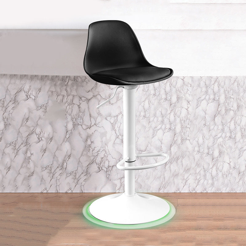 Taburete de bar tapizado con acabado mate, taburete de altura ajustable para el hogar moderno