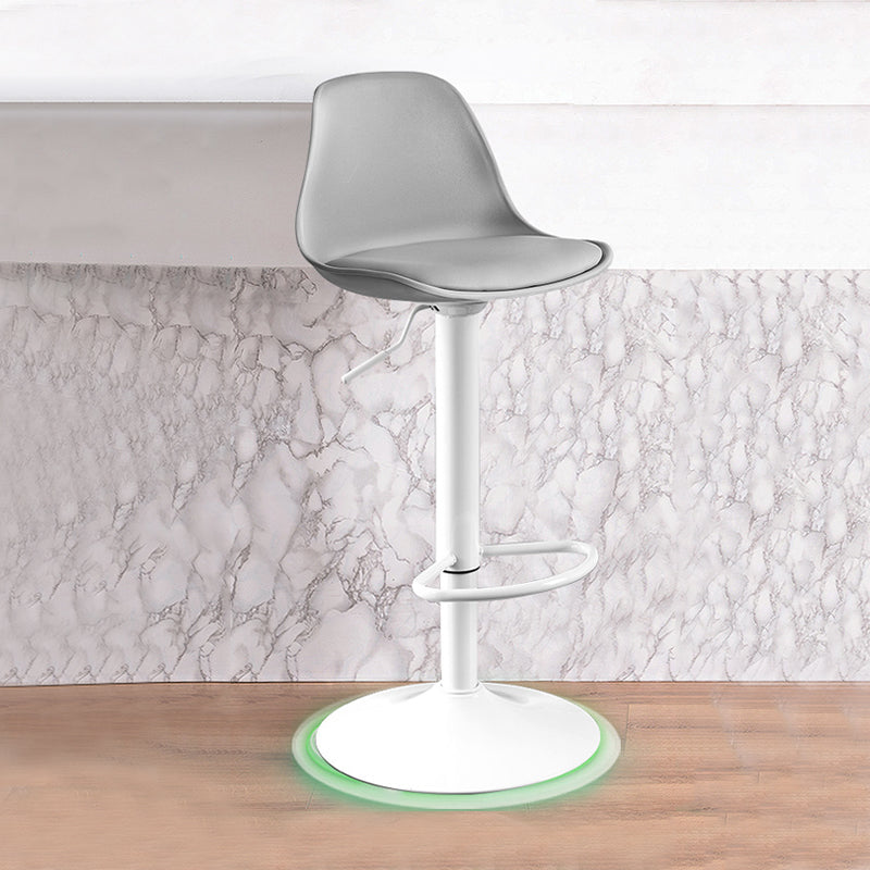 Taburete de bar tapizado con acabado mate, taburete de altura ajustable para el hogar moderno