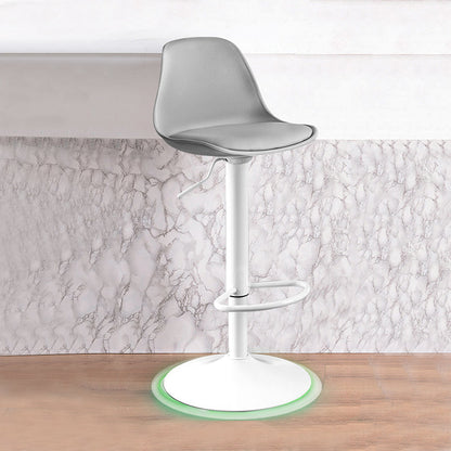 Taburete de bar tapizado con acabado mate, taburete de altura ajustable para el hogar moderno