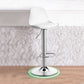 Taburete de bar tapizado con acabado mate, taburete de altura ajustable para el hogar moderno