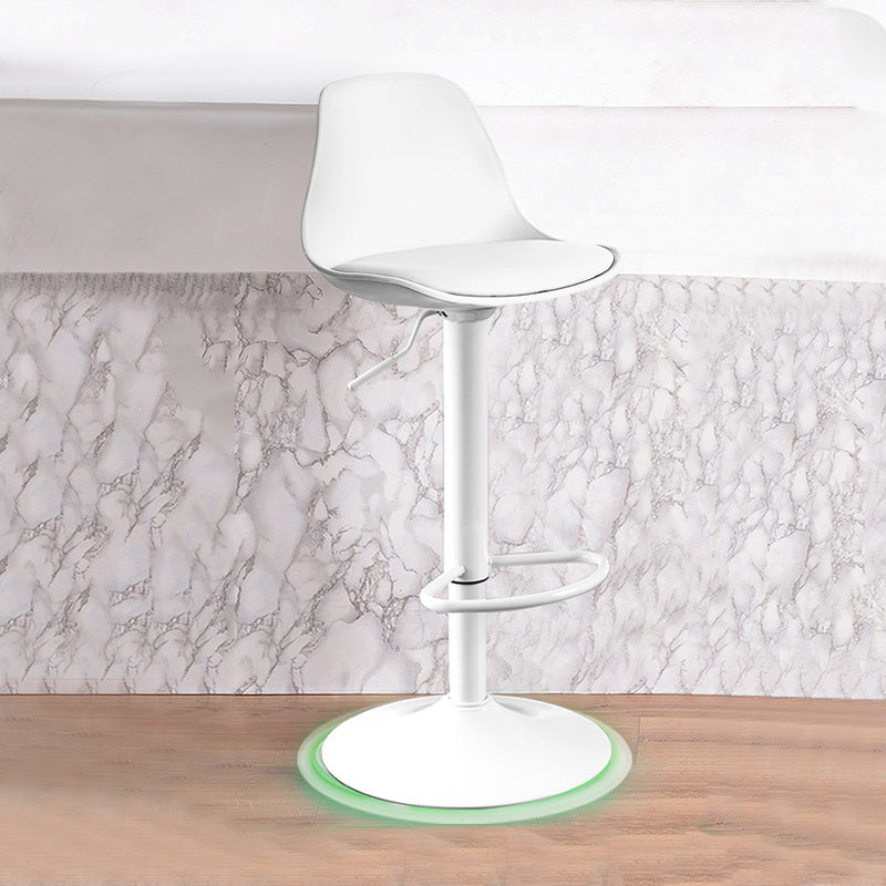 Taburete de bar tapizado con acabado mate, taburete de altura ajustable para el hogar moderno
