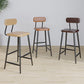 Industrial Square Barhocker Masster Holz Armless Bar Stuhl mit Metallbeinen