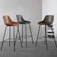 Metal Legs Bucket Bar Stool Industrial Faux Leather Armless Counter Stool Clearhalo 'Bar Furniture' 'Bar Stools' 'bar_stools' 'furn' 'furn_bar_stools' 'Furniture' 'Kitchen & Dining Furniture' 5832009