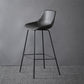 Metal Legs Bucket Bar Stool Industrial Faux Leather Armless Counter Stool Grey 1 Piece Clearhalo 'Bar Furniture' 'Bar Stools' 'bar_stools' 'furn' 'furn_bar_stools' 'Furniture' 'Kitchen & Dining Furniture' 5832010