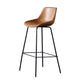 Metal Legs Bucket Bar Stool Industrial Faux Leather Armless Counter Stool Clearhalo 'Bar Furniture' 'Bar Stools' 'bar_stools' 'furn' 'furn_bar_stools' 'Furniture' 'Kitchen & Dining Furniture' 5832017