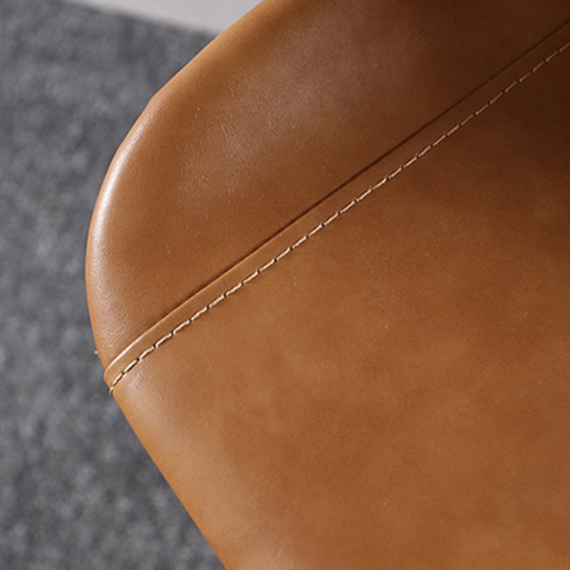 Metal Legs Bucket Bar Stool Industrial Faux Leather Armless Counter Stool Clearhalo 'Bar Furniture' 'Bar Stools' 'bar_stools' 'furn' 'furn_bar_stools' 'Furniture' 'Kitchen & Dining Furniture' 5832022