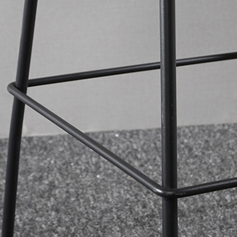 Metal Legs Bucket Bar Stool Industrial Faux Leather Armless Counter Stool Clearhalo 'Bar Furniture' 'Bar Stools' 'bar_stools' 'furn' 'furn_bar_stools' 'Furniture' 'Kitchen & Dining Furniture' 5832023