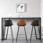 Metal Legs Bucket Bar Stool Industrial Faux Leather Armless Counter Stool Clearhalo 'Bar Furniture' 'Bar Stools' 'bar_stools' 'furn' 'furn_bar_stools' 'Furniture' 'Kitchen & Dining Furniture' 5832030
