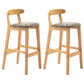 Modern Milk Tea Shop Low Back Stool Matte Finish Upholstered Bar Stools Grey 2 Piece Set Clearhalo 'Bar Furniture' 'Bar Stools' 'bar_stools' 'furn' 'furn_bar_stools' 'Furniture' 'Kitchen & Dining Furniture' 5832341