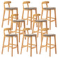 Modern Milk Tea Shop Low Back Stool Matte Finish Upholstered Bar Stools Grey 8 Piece Set Clearhalo 'Bar Furniture' 'Bar Stools' 'bar_stools' 'furn' 'furn_bar_stools' 'Furniture' 'Kitchen & Dining Furniture' 5832347
