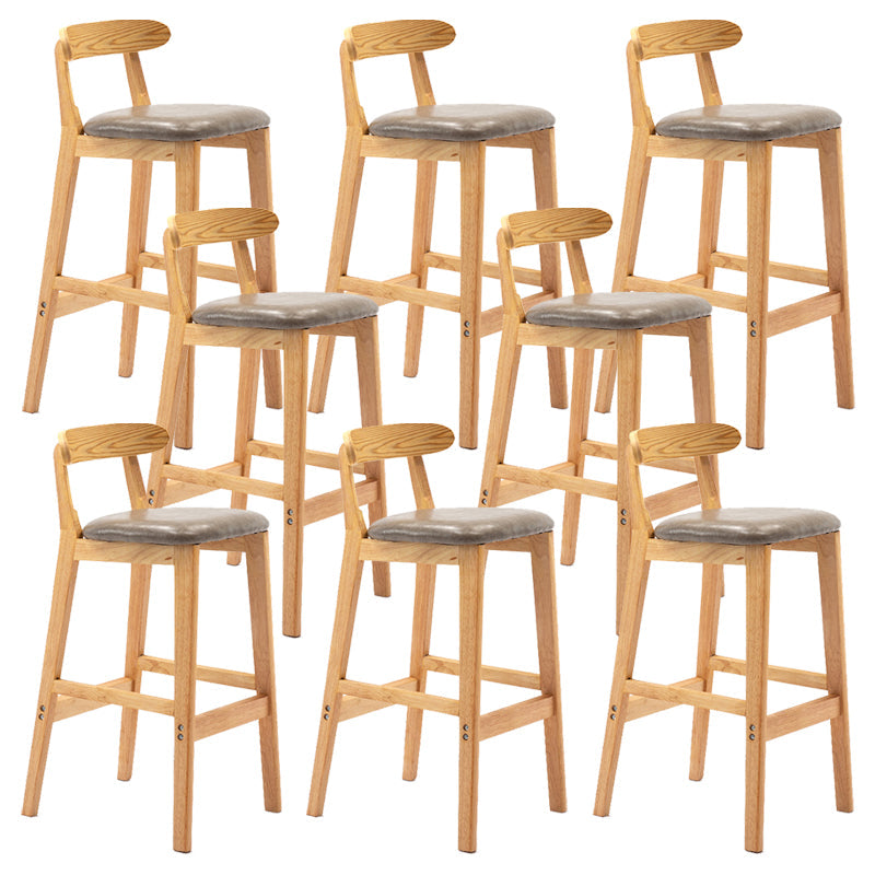 Modern Milk Tea Shop Low Back Stool Matte Finish Upholstered Bar Stools Grey 8 Piece Set Clearhalo 'Bar Furniture' 'Bar Stools' 'bar_stools' 'furn' 'furn_bar_stools' 'Furniture' 'Kitchen & Dining Furniture' 5832347