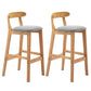 Modern Milk Tea Shop Low Back Stool Matte Finish Upholstered Bar Stools Light Gray 2 Piece Set Clearhalo 'Bar Furniture' 'Bar Stools' 'bar_stools' 'furn' 'furn_bar_stools' 'Furniture' 'Kitchen & Dining Furniture' 5832349