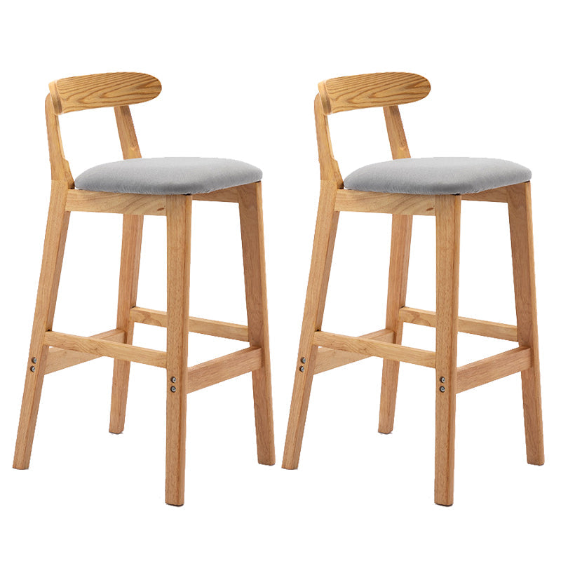 Modern Milk Tea Shop Low Back Stool Matte Finish Upholstered Bar Stools Light Gray 2 Piece Set Clearhalo 'Bar Furniture' 'Bar Stools' 'bar_stools' 'furn' 'furn_bar_stools' 'Furniture' 'Kitchen & Dining Furniture' 5832349