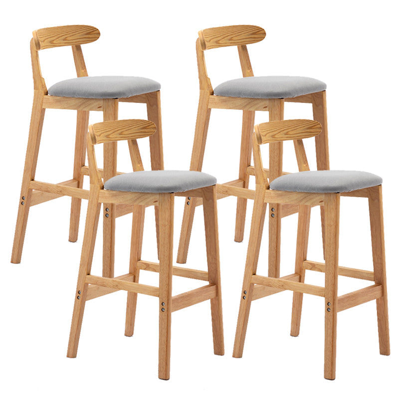 Modern Milk Tea Shop Low Back Stool Matte Finish Upholstered Bar Stools Light Gray 4 Piece Set Clearhalo 'Bar Furniture' 'Bar Stools' 'bar_stools' 'furn' 'furn_bar_stools' 'Furniture' 'Kitchen & Dining Furniture' 5832351