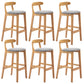 Modern Milk Tea Shop Low Back Stool Matte Finish Upholstered Bar Stools Light Gray 6 Piece Set Clearhalo 'Bar Furniture' 'Bar Stools' 'bar_stools' 'furn' 'furn_bar_stools' 'Furniture' 'Kitchen & Dining Furniture' 5832352