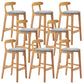 Modern Milk Tea Shop Low Back Stool Matte Finish Upholstered Bar Stools Light Gray 8 Piece Set Clearhalo 'Bar Furniture' 'Bar Stools' 'bar_stools' 'furn' 'furn_bar_stools' 'Furniture' 'Kitchen & Dining Furniture' 5832353