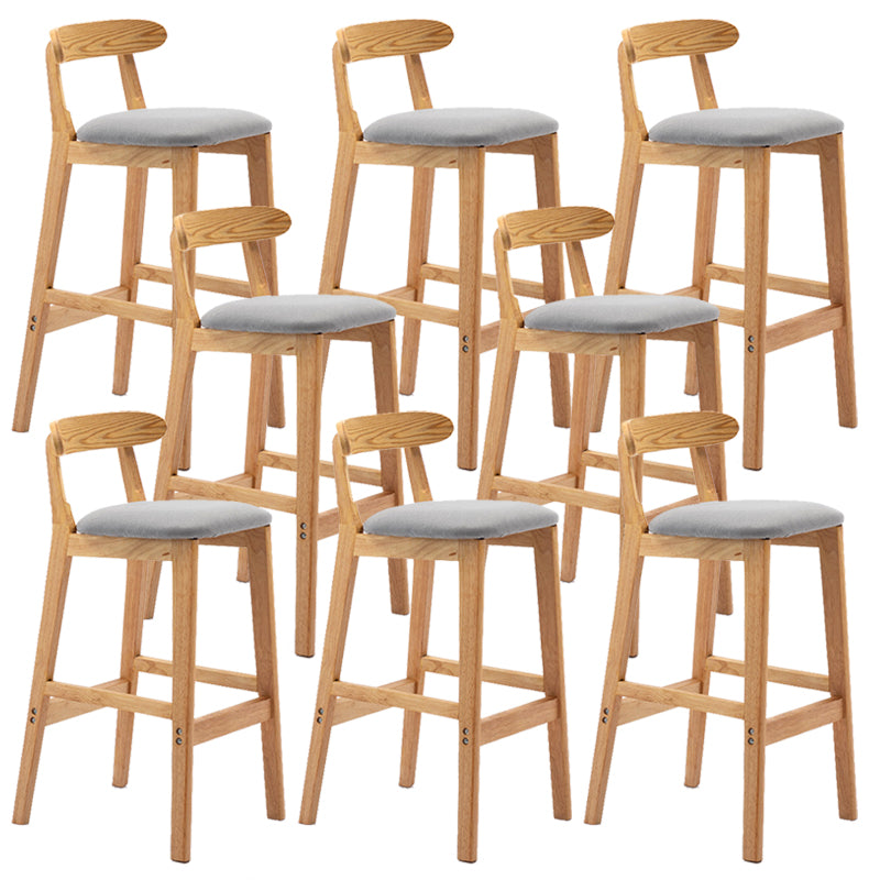 Modern Milk Tea Shop Low Back Stool Matte Finish Upholstered Bar Stools Light Gray 8 Piece Set Clearhalo 'Bar Furniture' 'Bar Stools' 'bar_stools' 'furn' 'furn_bar_stools' 'Furniture' 'Kitchen & Dining Furniture' 5832353
