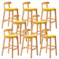 Modern Milk Tea Shop Low Back Stool Matte Finish Upholstered Bar Stools Yellow 8 Piece Set Clearhalo 'Bar Furniture' 'Bar Stools' 'bar_stools' 'furn' 'furn_bar_stools' 'Furniture' 'Kitchen & Dining Furniture' 5832361