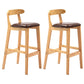 Modern Milk Tea Shop Low Back Stool Matte Finish Upholstered Bar Stools Brown 2 Piece Set Clearhalo 'Bar Furniture' 'Bar Stools' 'bar_stools' 'furn' 'furn_bar_stools' 'Furniture' 'Kitchen & Dining Furniture' 5832362