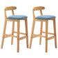 Modern Milk Tea Shop Low Back Stool Matte Finish Upholstered Bar Stools Sky Blue 2 Piece Set Clearhalo 'Bar Furniture' 'Bar Stools' 'bar_stools' 'furn' 'furn_bar_stools' 'Furniture' 'Kitchen & Dining Furniture' 5832366