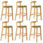Modern Milk Tea Shop Low Back Stool Matte Finish Upholstered Bar Stools Green 6 Piece Set Clearhalo 'Bar Furniture' 'Bar Stools' 'bar_stools' 'furn' 'furn_bar_stools' 'Furniture' 'Kitchen & Dining Furniture' 5832372