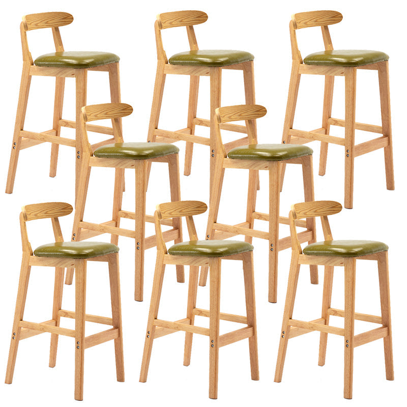 Modern Milk Tea Shop Low Back Stool Matte Finish Upholstered Bar Stools Green 8 Piece Set Clearhalo 'Bar Furniture' 'Bar Stools' 'bar_stools' 'furn' 'furn_bar_stools' 'Furniture' 'Kitchen & Dining Furniture' 5832373