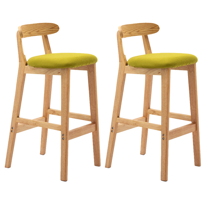Modern Milk Tea Shop Low Back Stool Matte Finish Upholstered Bar Stools Light Green 2 Piece Set Clearhalo 'Bar Furniture' 'Bar Stools' 'bar_stools' 'furn' 'furn_bar_stools' 'Furniture' 'Kitchen & Dining Furniture' 5832374