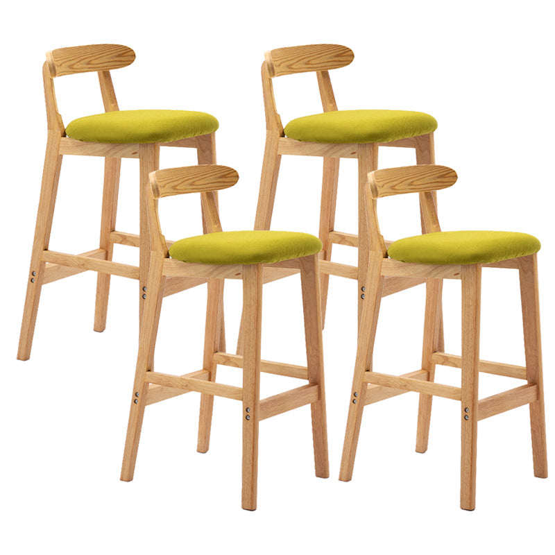 Modern Milk Tea Shop Low Back Stool Matte Finish Upholstered Bar Stools Light Green 4 Piece Set Clearhalo 'Bar Furniture' 'Bar Stools' 'bar_stools' 'furn' 'furn_bar_stools' 'Furniture' 'Kitchen & Dining Furniture' 5832375