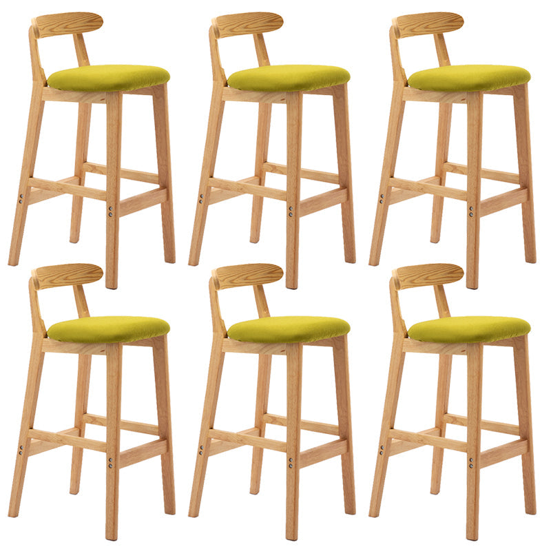 Modern Milk Tea Shop Low Back Stool Matte Finish Upholstered Bar Stools Light Green 6 Piece Set Clearhalo 'Bar Furniture' 'Bar Stools' 'bar_stools' 'furn' 'furn_bar_stools' 'Furniture' 'Kitchen & Dining Furniture' 5832376